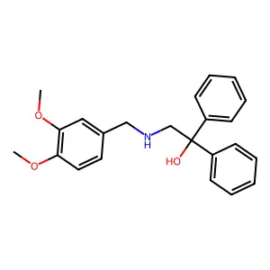 2-[(3,4-Dimethoxybenzyl)amino]-1,1-diphenyl-1-ethanol structure