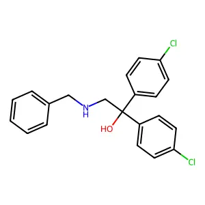 2-(Benzylamino)-1,1-bis(4-chlorophenyl)ethanol structure