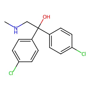 1,1-Bis(4-chlorophenyl)-2-(methylamino)-1-ethanol structure