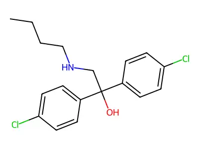 alpha-[(Butylamino)methyl]-4-chloro-alpha-(4-chlorophenyl)benzenemethanol structure