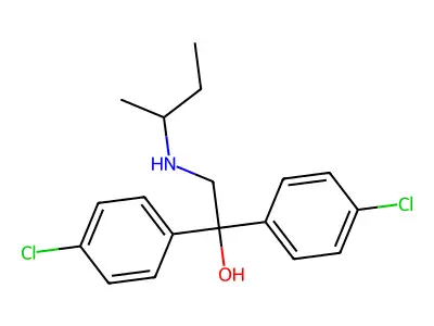 2-(Sec-butylamino)-1,1-bis(4-chlorophenyl)-1-ethanol structure
