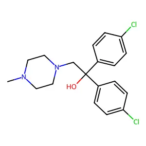 1,1-Bis(4-chlorophenyl)-2-(4-methylpiperazino)-1-ethanol structure