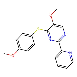 5-Methoxy-4-[(4-methoxyphenyl)sulfanyl]-2-(2-pyridinyl)pyrimidine structure