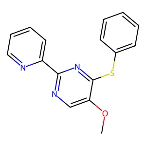 Methyl 4-(phenylsulfanyl)-2-(2-pyridinyl)-5-pyrimidinyl ether structure