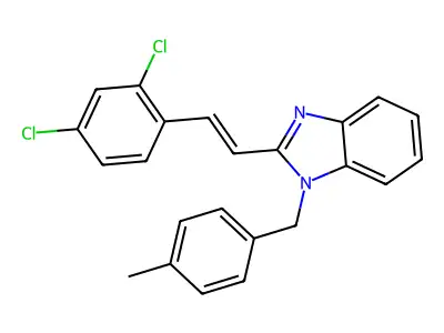 2-[2-(2,4-Dichlorophenyl)ethenyl]-1-[(4-methylphenyl)methyl]benzimidazole structure