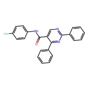N-(4-fluorophenyl)-2,4-diphenylpyrimidine-5-carboxamide structure