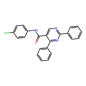 N-(4-chlorophenyl)-2,4-diphenylpyrimidine-5-carboxamide structure