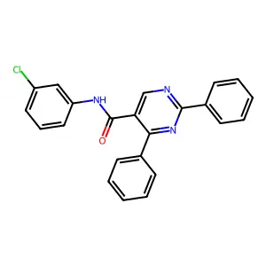 N-(3-chlorophenyl)-2,4-diphenylpyrimidine-5-carboxamide structure