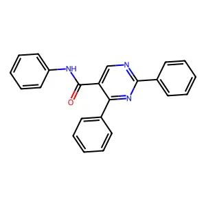 N,2,4-triphenylpyrimidine-5-carboxamide structure