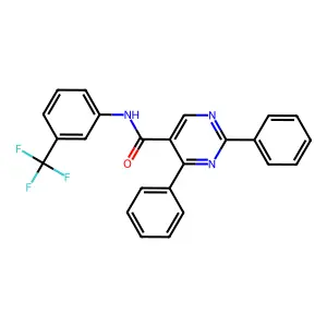 2,4-diphenyl-N-[3-(trifluoromethyl)phenyl]pyrimidine-5-carboxamide structure