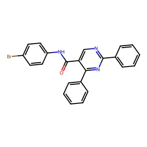 N-(4-bromophenyl)-2,4-diphenylpyrimidine-5-carboxamide structure
