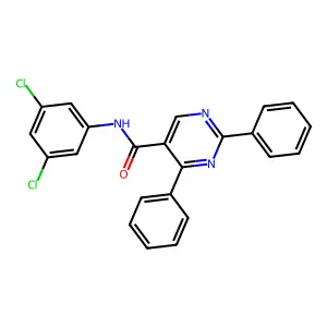N-(3,5-dichlorophenyl)-2,4-diphenylpyrimidine-5-carboxamide structure