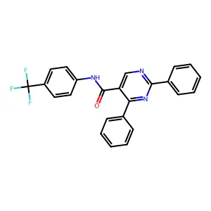 2,4-diphenyl-N-[4-(trifluoromethyl)phenyl]pyrimidine-5-carboxamide structure