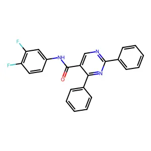 N-(3,4-difluorophenyl)-2,4-diphenylpyrimidine-5-carboxamide structure