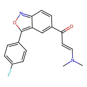 3-(Dimethylamino)-1-[3-(4-fluorophenyl)-2,1-benzoxazol-5-yl]prop-2-en-1-one structure