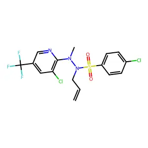 N-allyl-4-chloro-N'-[3-chloro-5-(trifluoromethyl)-2-pyridinyl]-N'-methylbenzenesulfonohydrazide structure