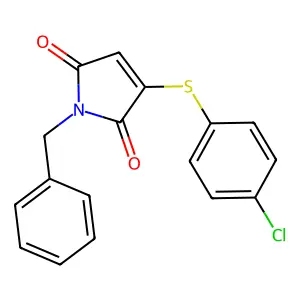 1-benzyl-3-[(4-chlorophenyl)sulfanyl]-1H-pyrrole-2,5-dione structure