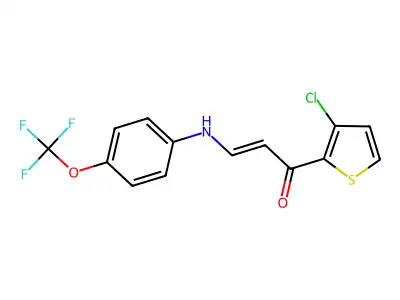 1-(3-Chlorothiophen-2-yl)-3-((4-(trifluoromethoxy)phenyl)amino)prop-2-en-1-one structure
