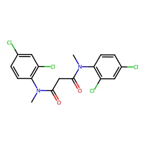 N,N'-bis(2,4-dichlorophenyl)-N,N'-dimethylpropanediamide structure