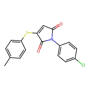 1-(4-chlorophenyl)-3-[(4-methylphenyl)sulfanyl]-1H-pyrrole-2,5-dione structure