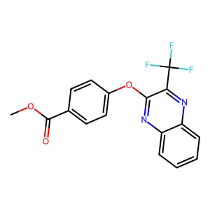 Methyl 4-((3-(trifluoromethyl)-2-quinoxalinyl)oxy)benzenecarboxylate structure