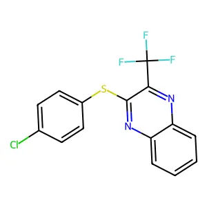2-((4-Chlorophenyl)sulfanyl)-3-(trifluoromethyl)quinoxaline structure