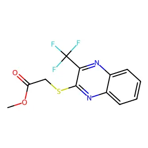 Methyl 2-((3-(trifluoromethyl)-2-quinoxalinyl)sulfanyl)acetate structure