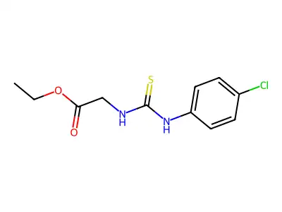 Ethyl 2-{[(4-chloroanilino)carbothioyl]amino}acetate structure