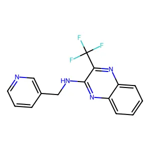 N-(3-pyridinylmethyl)-3-(trifluoromethyl)-2-quinoxalinamine structure