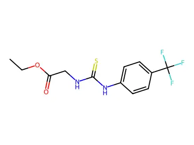 Ethyl 2-({[4-(trifluoromethyl)anilino]carbothioyl}amino)acetate structure