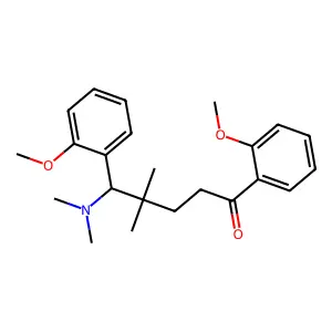 Ketone, 3,3-dimethyl-4-(dimethylamino)-4-(o-methoxyphenyl)butyl o-methoxyphenyl structure