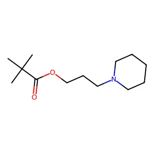 Pivalic acid 3-piperidinopropyl ester structure
