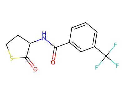 N-(2-oxotetrahydro-3-thiophenyl)-3-(trifluoromethyl)benzenecarboxamide structure