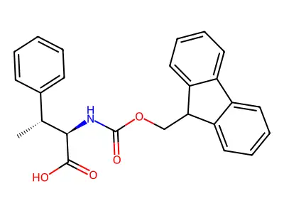 (2R,3R)-2-(9H-fluoren-9-ylmethoxycarbonylamino)-3-phenylbutanoic acid structure