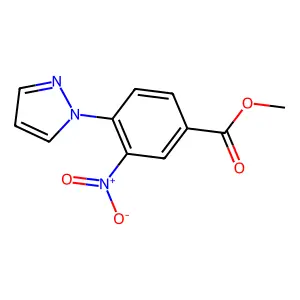 Methyl 3-nitro-4-pyrazol-1-ylbenzoate structure