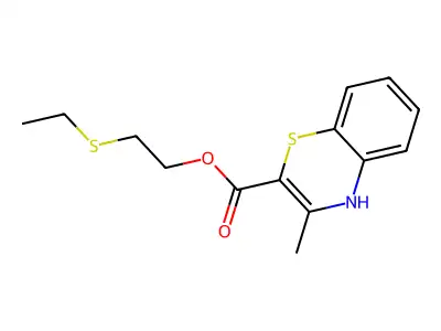 2-(ethylsulfanyl)ethyl 3-methyl-4H-1,4-benzothiazine-2-carboxylate structure