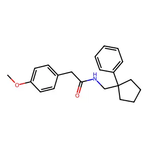 2-(4-methoxyphenyl)-N-[(1-phenylcyclopentyl)methyl]acetamide structure