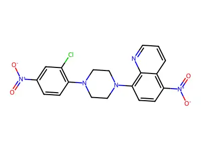 8-[4-(2-Chloro-4-nitrophenyl)piperazin-1-yl]-5-nitroquinoline structure