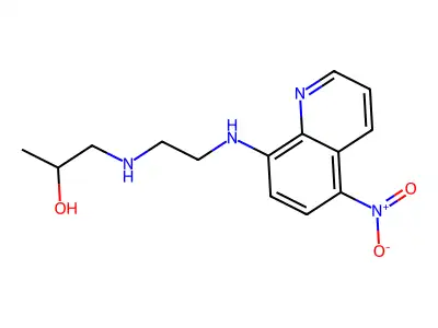 1-[2-[(5-Nitroquinolin-8-yl)amino]ethylamino]propan-2-ol structure