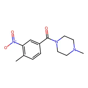 (4-Methyl-3-nitrophenyl)(4-methylpiperazin-1-yl)methanone structure