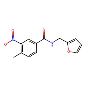 N-(furan-2-ylmethyl)-4-methyl-3-nitrobenzamide structure