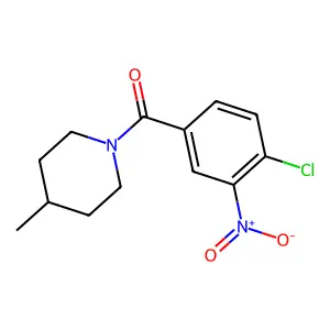 (4-Chloro-3-nitrophenyl)(4-methylpiperidin-1-yl)methanone structure