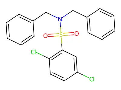 N,N-dibenzyl-2,5-dichlorobenzenesulfonamide structure