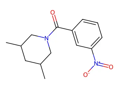 (3,5-Dimethylpiperidin-1-yl)(3-nitrophenyl)methanone structure