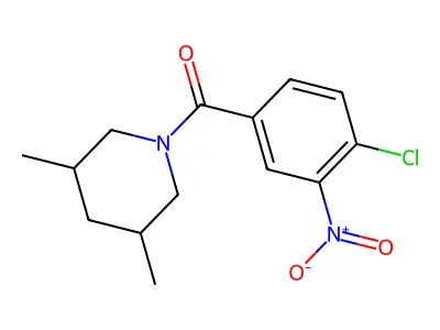 1-(4-Chloro-3-nitrobenzoyl)-3,5-dimethylpiperidine structure