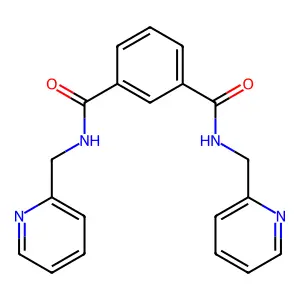 1-N,3-N-bis(pyridin-2-ylmethyl)benzene-1,3-dicarboxamide structure