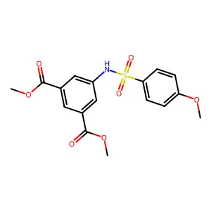 Dimethyl 5-[(4-methoxyphenyl)sulfonylamino]benzene-1,3-dicarboxylate structure