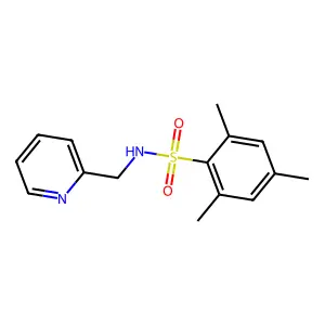 2,4,6-trimethyl-N-(pyridin-2-ylmethyl)benzenesulfonamide structure