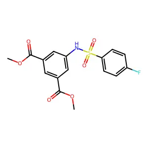 Dimethyl 5-{[(4-fluorophenyl)sulfonyl]amino}benzene-1,3-dicarboxylate structure