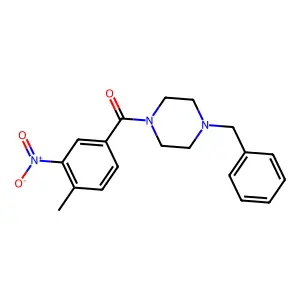 1-Benzyl-4-(4-methyl-3-nitrobenzoyl)piperazine structure